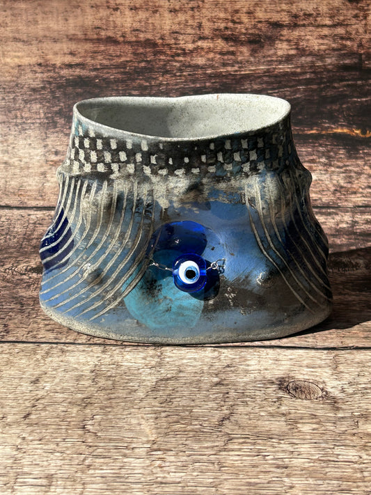 Beaded Wide Vase