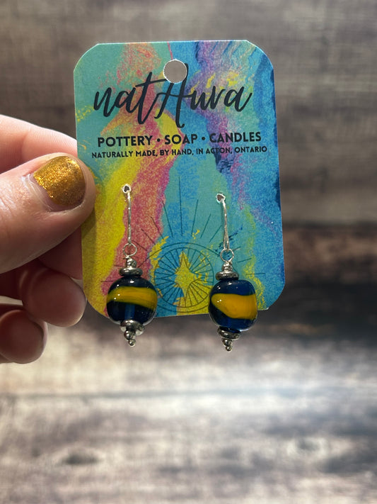 Blue Pebble Earrings